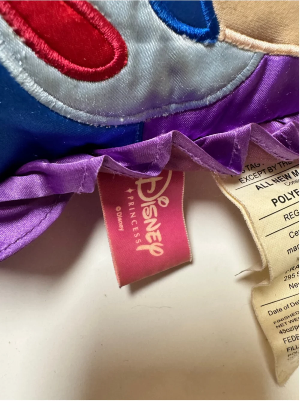 Disney Snow White Accent Pillow 12” x 12” Purple & Blue